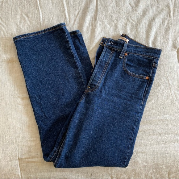 Levis Premium Straight Ribcage Ankle Denim Jeans Sz 26 - Picture 12 of 12